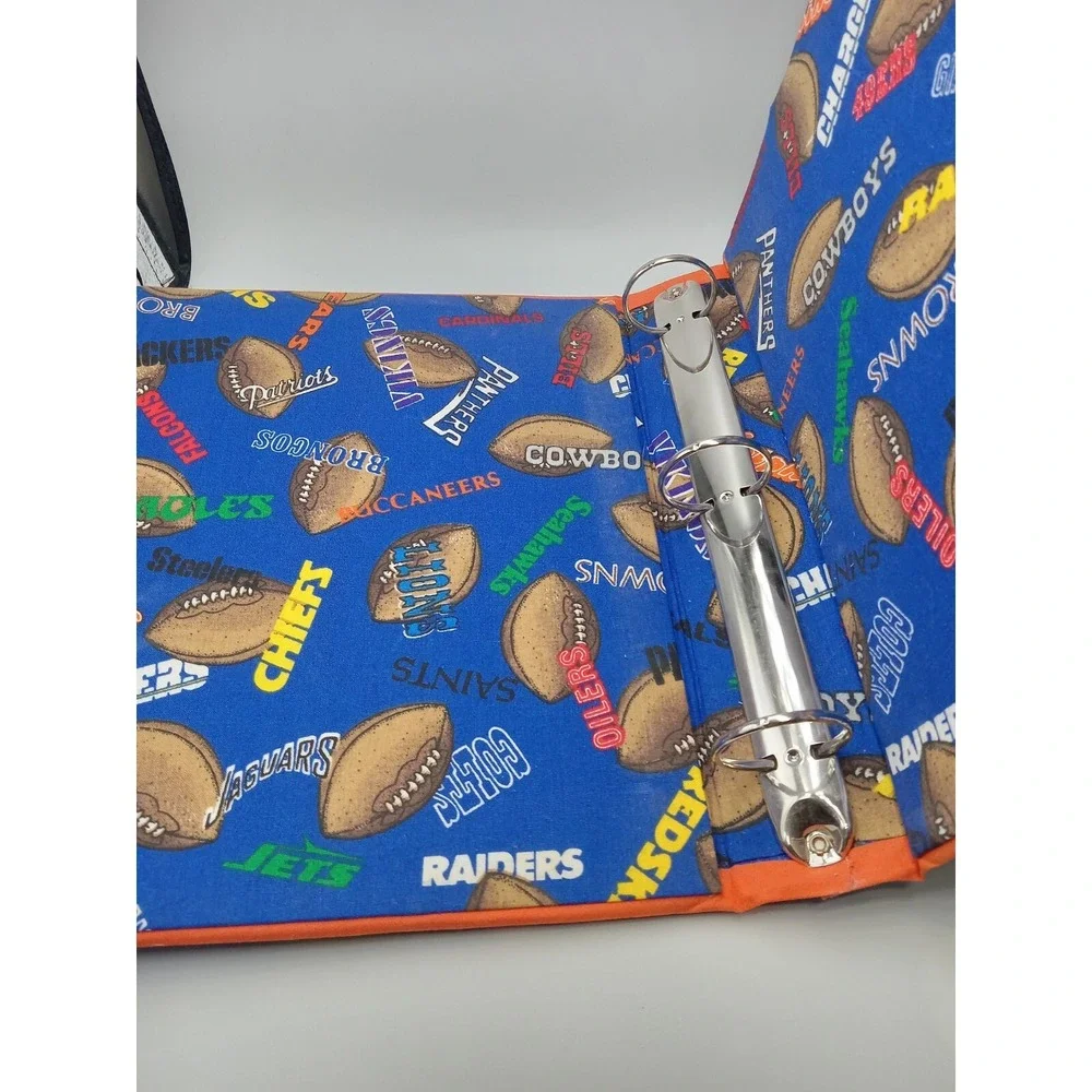 football‎ card album binder 2.5 Inch Binder Fabric Over It. Hold Cards Or School